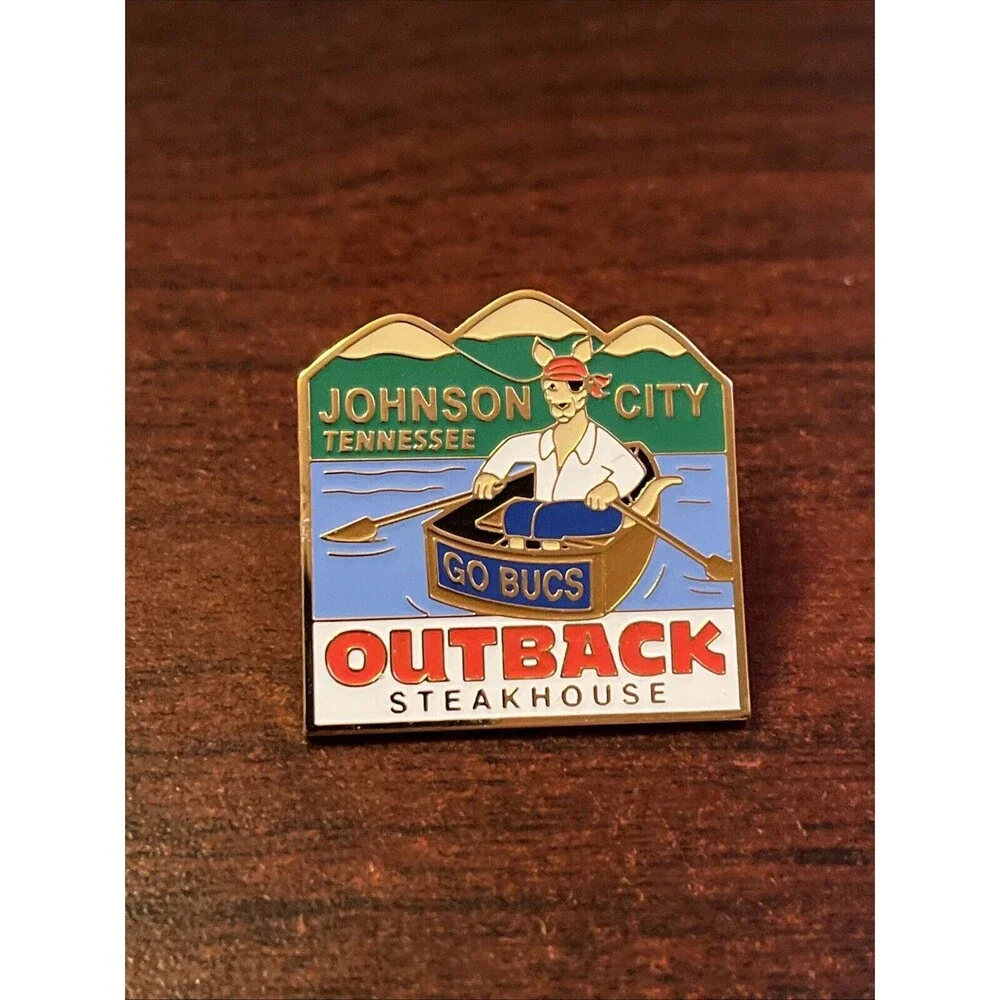 Outback Steakhouse Johnson City Tennessee Go Bucs Kangaroo Lapel‎ Hat Pin